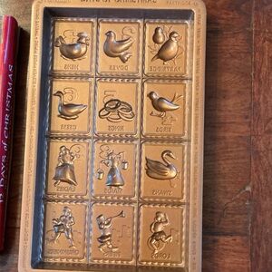 12 days of Christmas copper mold by Chicago Metallic. Don’t think it was used